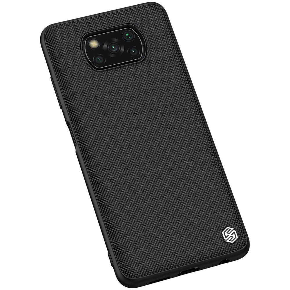 Nillkin Xiaomi Poco X3 NFC / X3 Pro Textured Case Σκληρή Θήκη με Πλαίσιο Σιλικόνης - Black