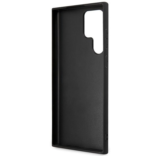 Guess Samsung Galaxy S24 Ultra - 4G Big Metal Logo Θήκη με Επένδυση Συνθετικού Δέρματος - Black - GUHCS24L4GMGGR