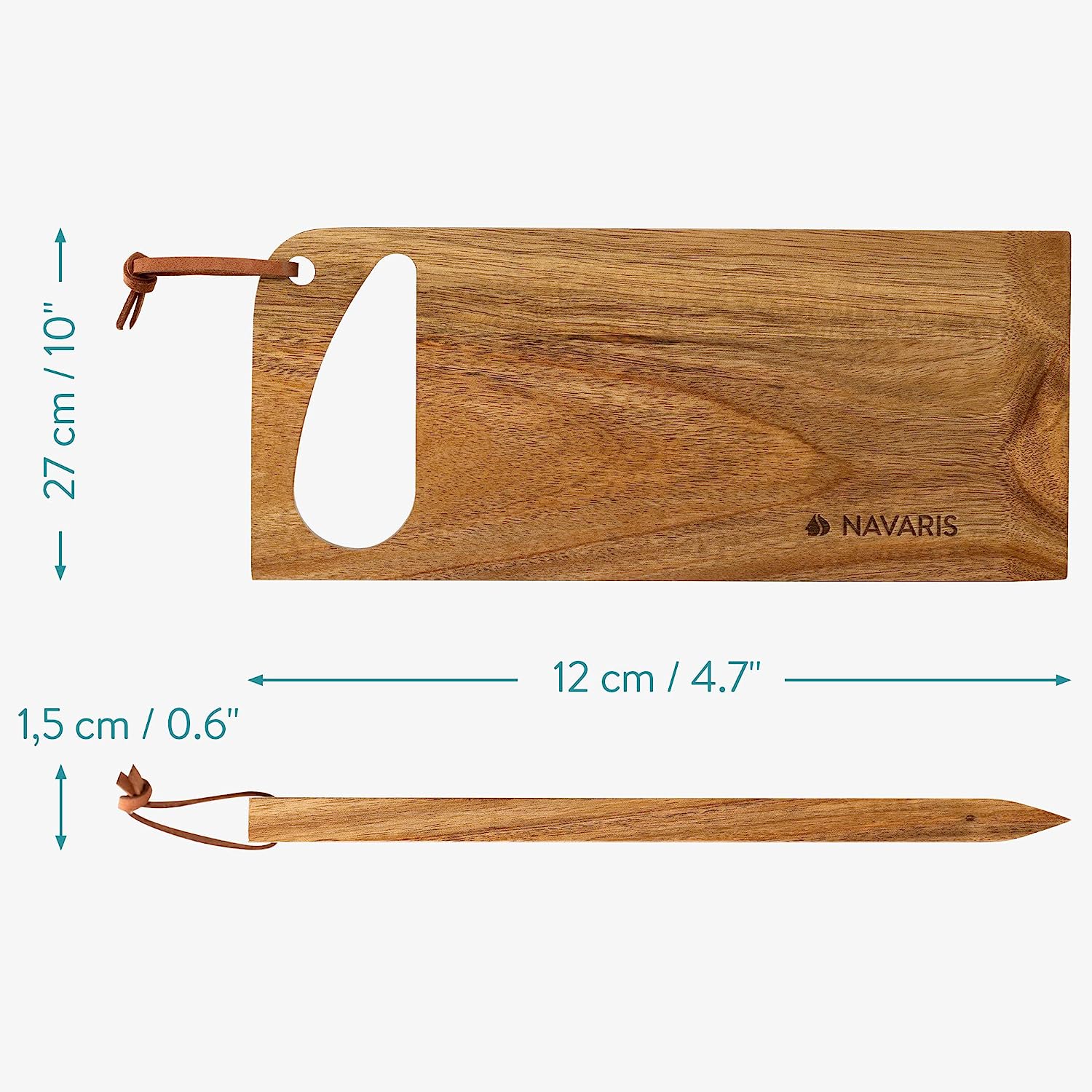 Navaris Ξύλινη Ξύστρα για Ψησταριά με Ανοιχτήρι Μπουκαλιών - Acacia Wood - 60502.01