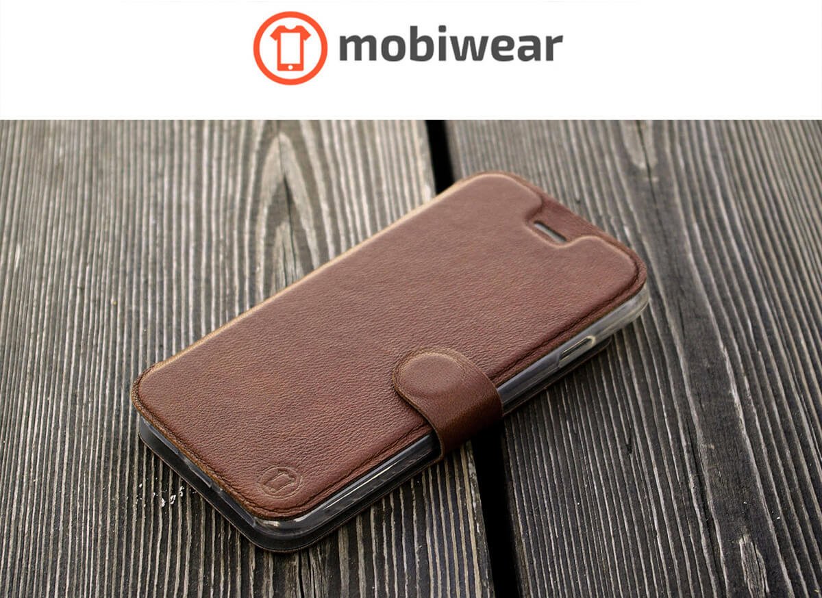 Mobiwear iPhone 13 Pro Θήκη Βιβλίο Slim Flip από Γνήσιο Δέρμα - Καφέ - L_BRS