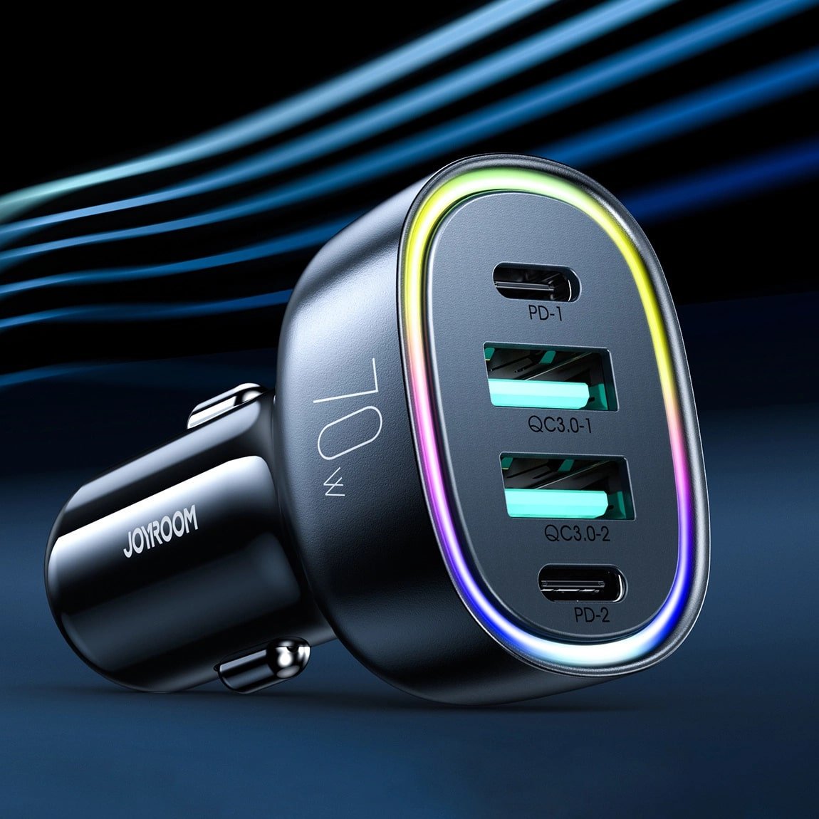 Joyroom JR - CL29 70W Φορτιστής Αυτοκινήτου με 2 Θύρες USB και 2 Θύρες Type - C - Black