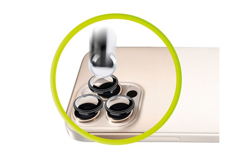 Mobile Origin Easy Lens Guards iPhone 16e - Προστασία Κάμερας - Αντιχαρακτικό Γυαλί - Black