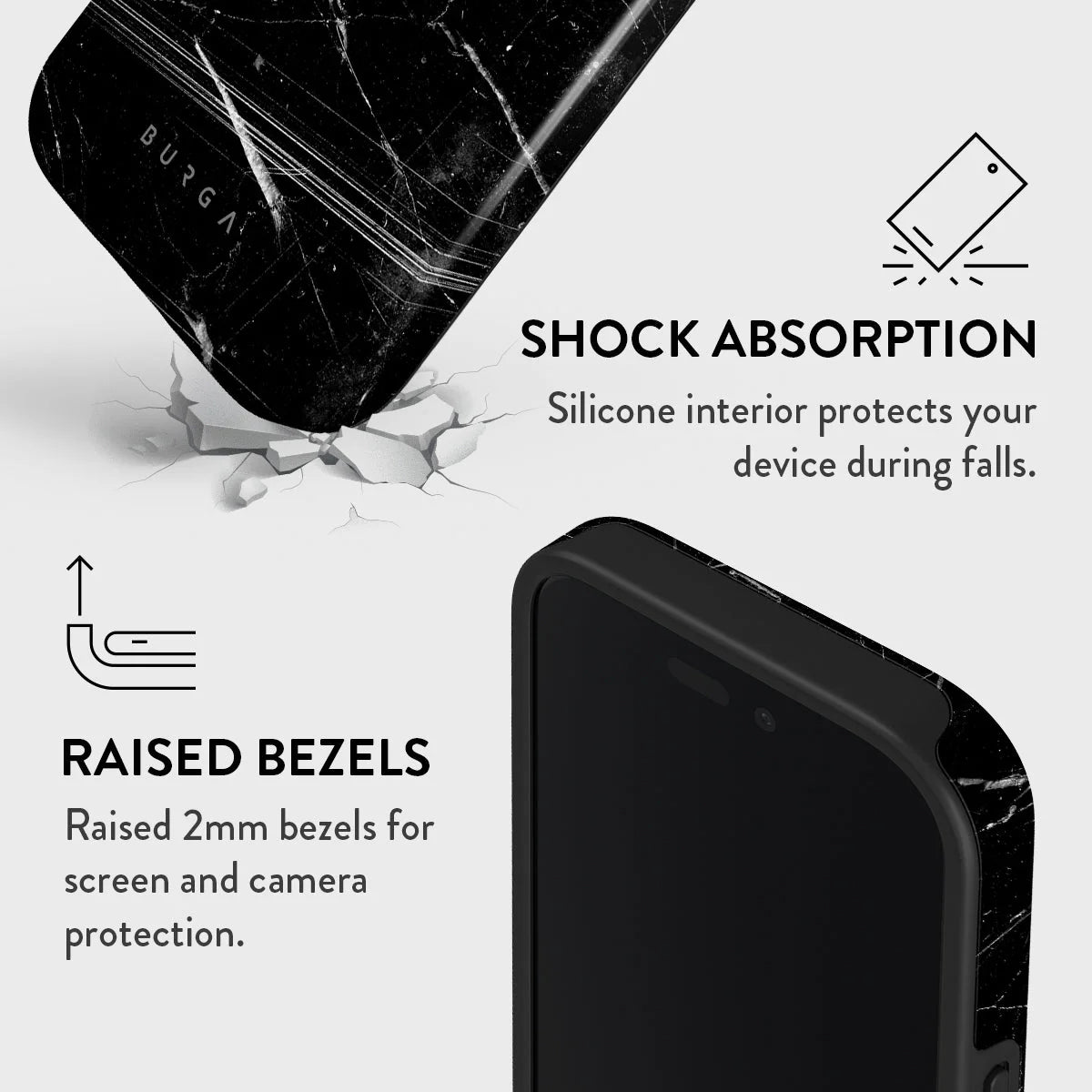 Burga iPhone 16 Plus Fashion Tough MagSafe Σκληρή Θήκη με MagSafe - Noir Origin