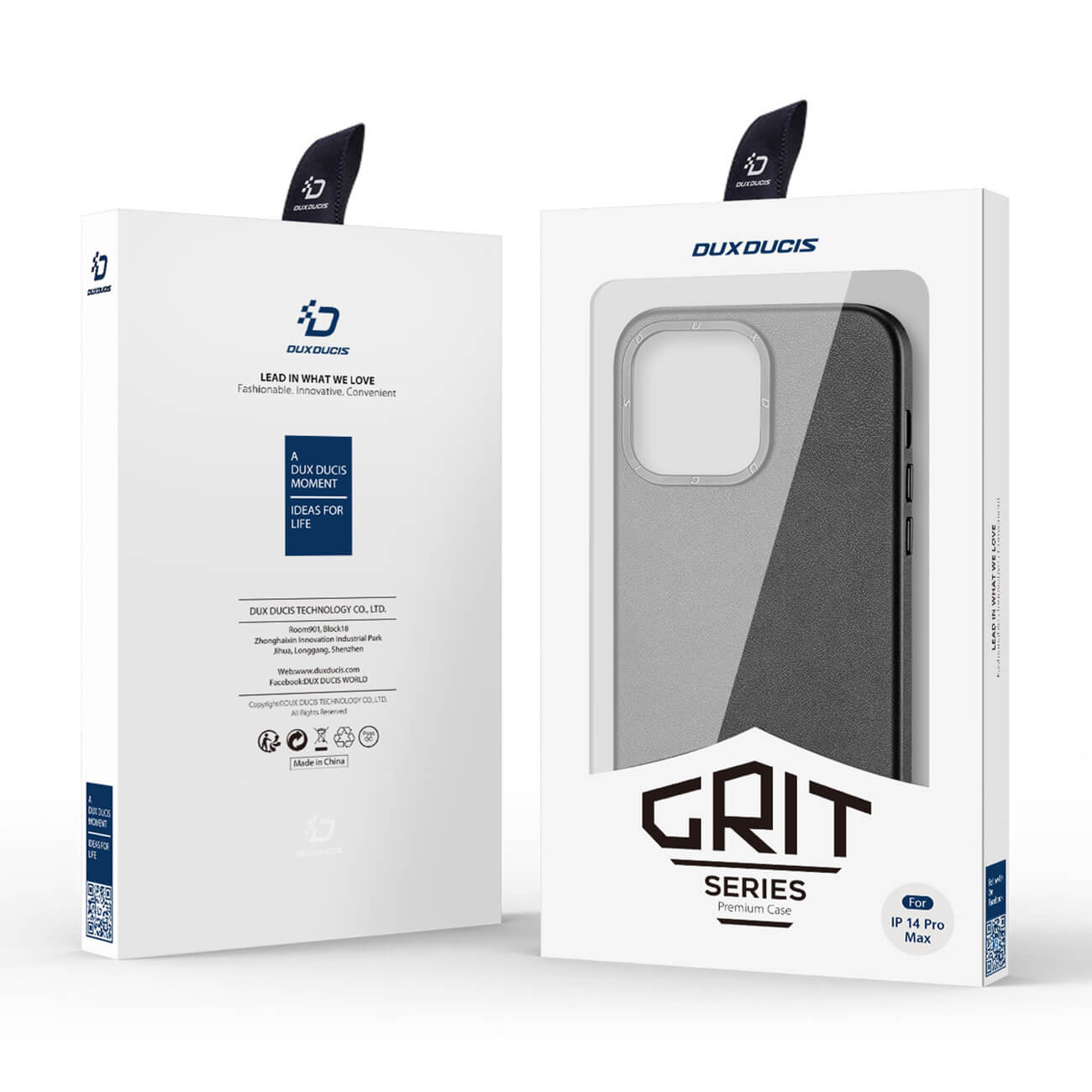 Dux Ducis iPhone 14 Pro Max Grit Leather Case Θήκη με Επένδυση Συνθετικού Δέρματος και MagSafe - Black
