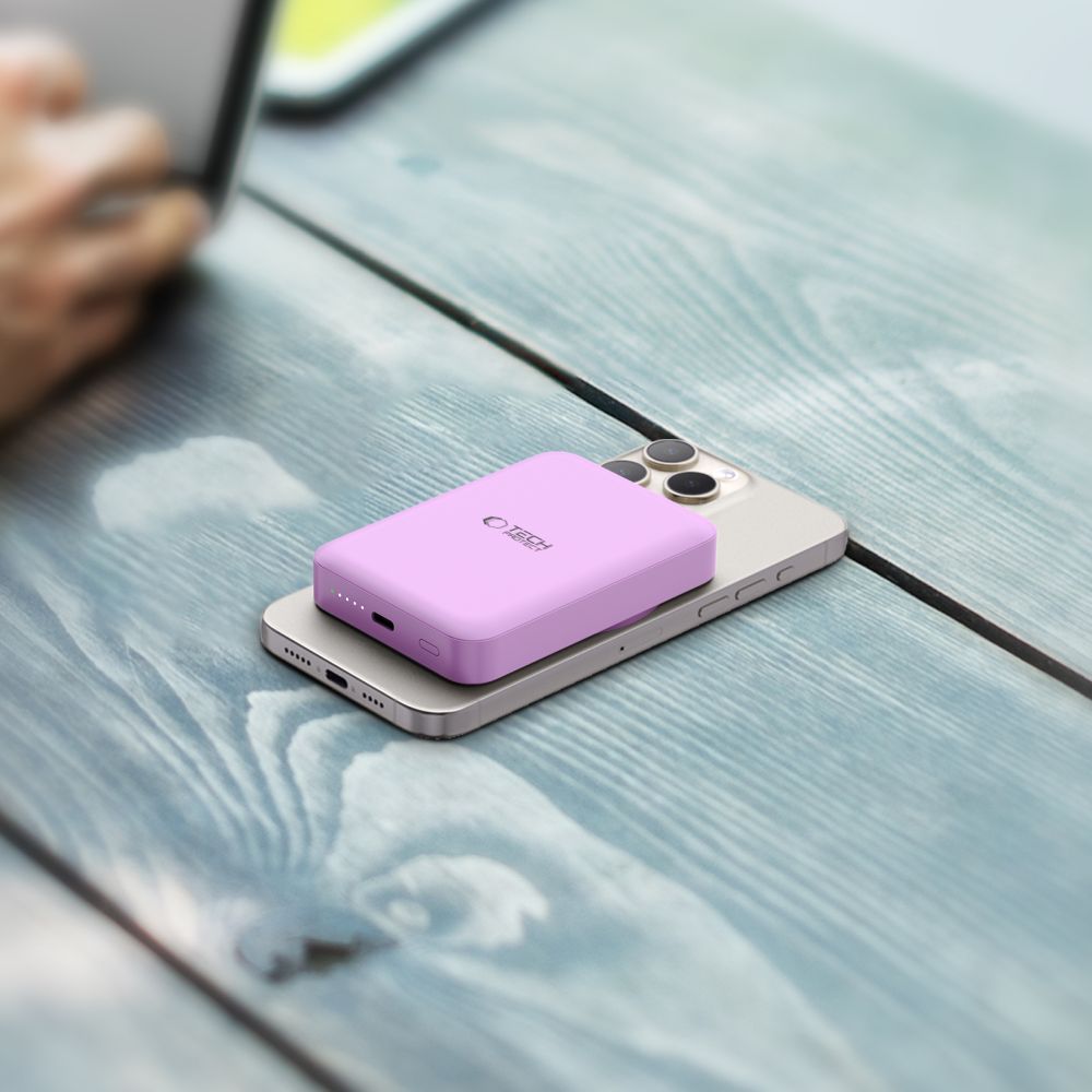 Tech - Protect PB11 Lifemag MagSafe PowerBank Μαγνητικό PowerBank Κινητού 10000 mAh - Lilac