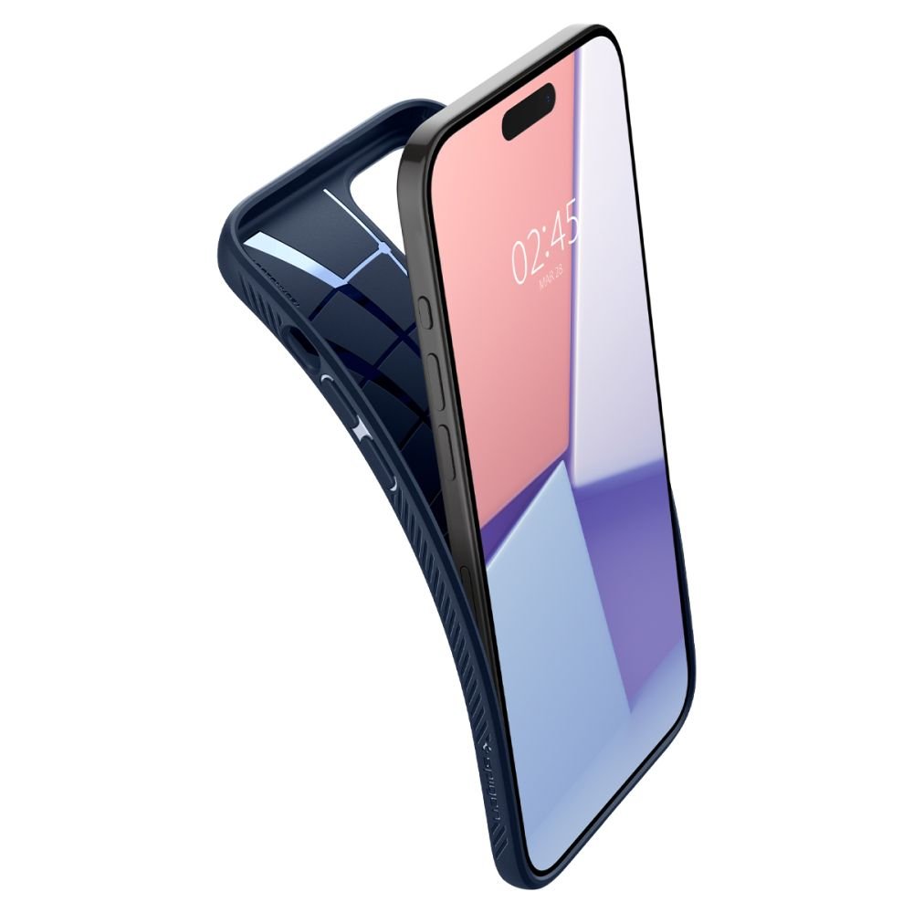 Spigen iPhone 15 Pro Liquid Air Θήκη Σιλικόνης - Navy Blue