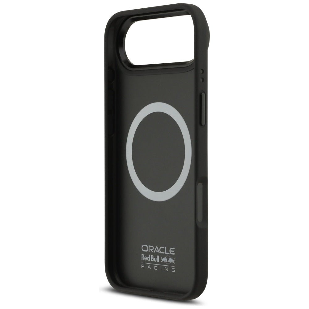 Red Bull iPhone Air - Meshed Red Ring and Metal Buttons MagSafe - Σκληρή Θήκη με Επένδυση Οικολογικού Δέρματος - Navy - RBHMP17M24PUILVR