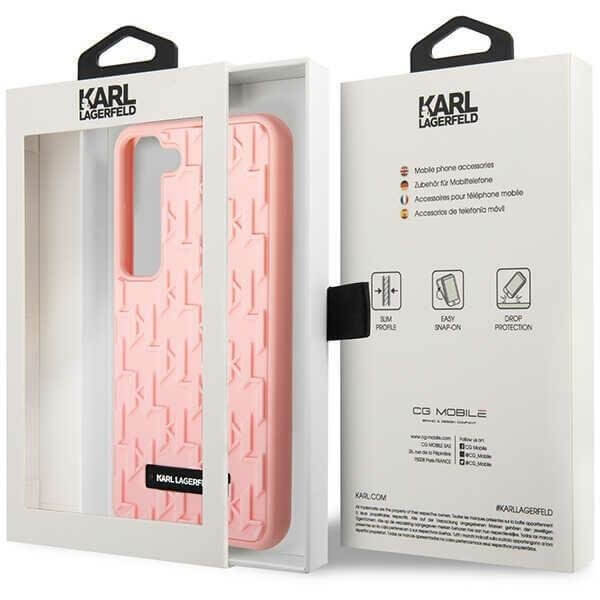 Karl Lagerfeld Samsung Galaxy S23+ - 3D Monogram Σκληρή Θήκη με Πλαίσιο Σιλικόνης - Pink - KLHCS23MRUPKLPP