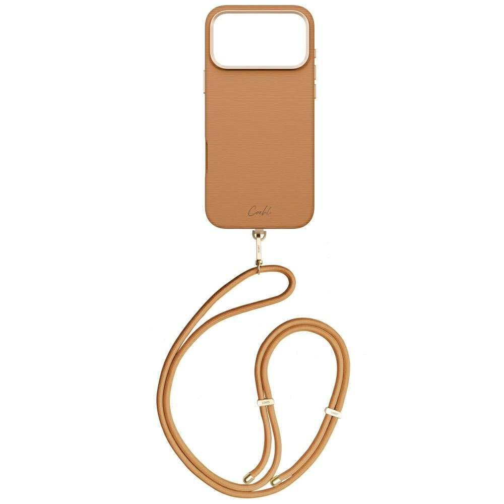 Uniq iPhone 17 Pro Max - Σκληρή Θήκη MagSafe με Επένδυση από Οικολογικό Δέρμα και Λουράκι - Coehl Mirelle - Brown