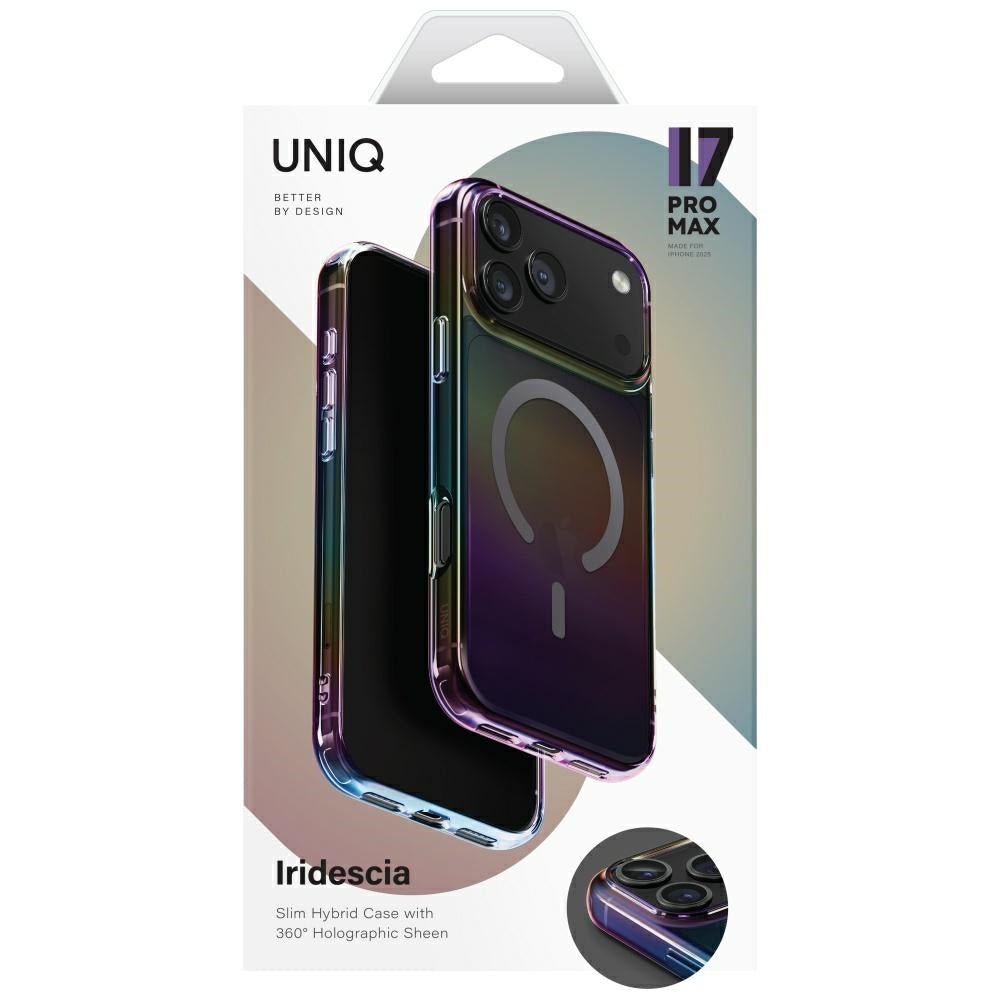 Uniq iPhone 17 Pro Max - Σκληρή Θήκη με Πλαίσιο Σιλικόνης και MagSafe - Iridescia Magclick - Midnight Quartz