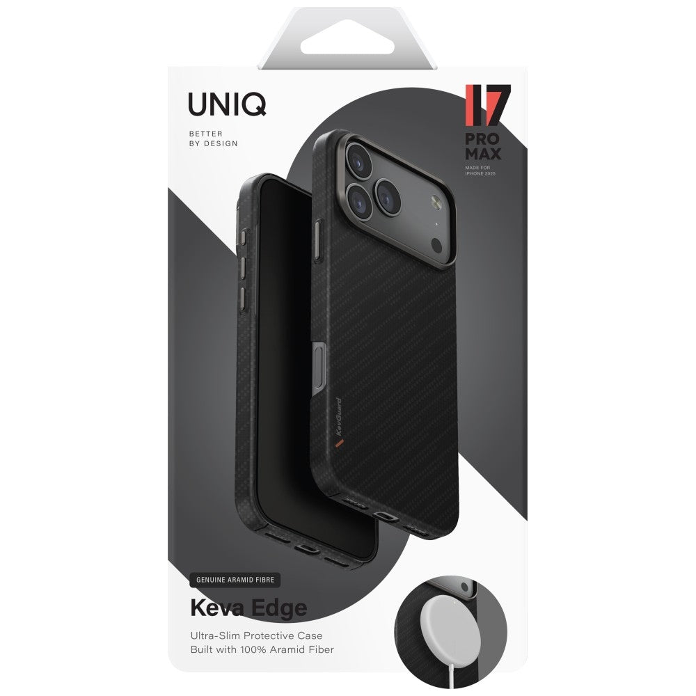 Uniq iPhone 17 Pro Max - Σκληρή Θήκη με Πλαίσιο Σιλικόνης και MagSafe - Keva EDGE Magclick - Black