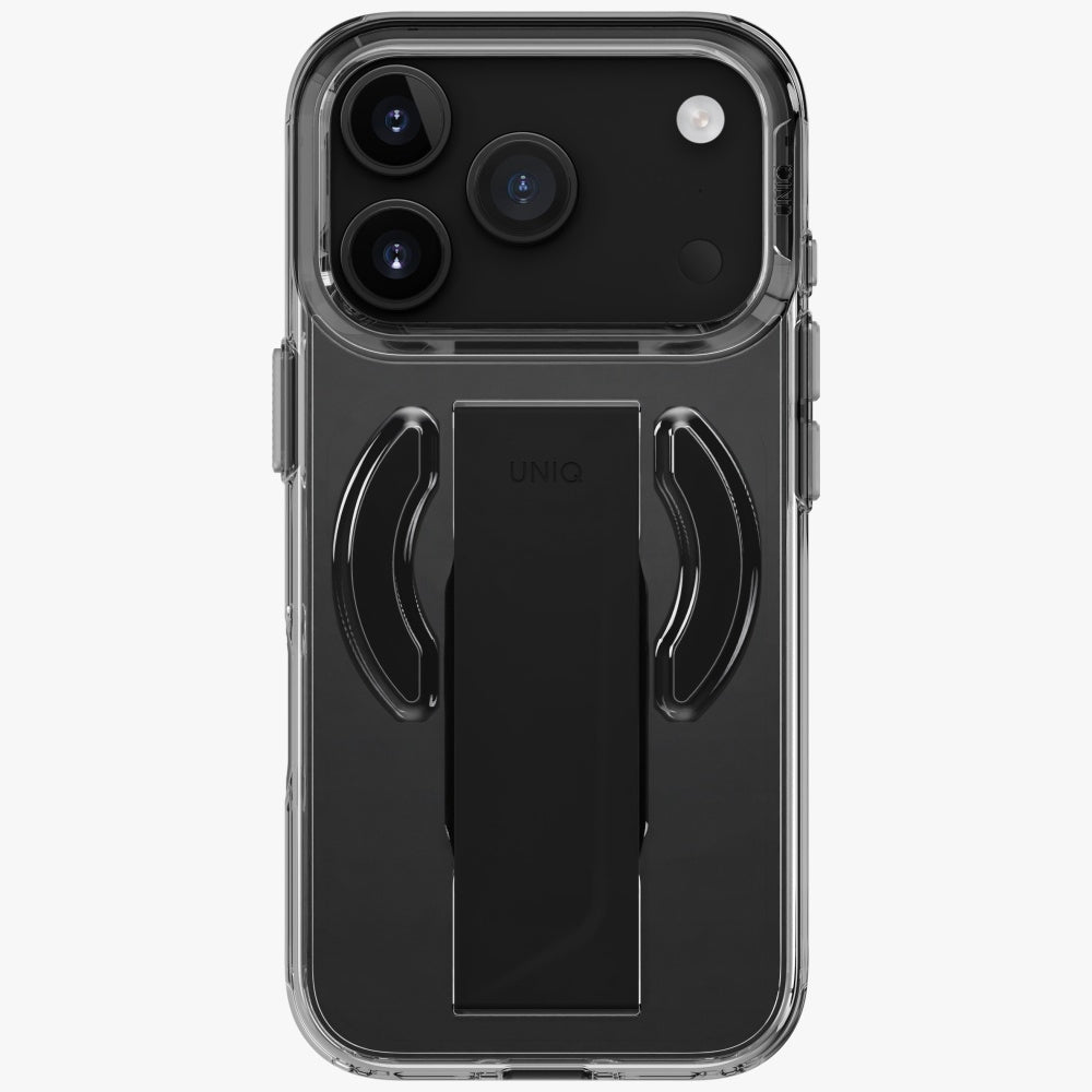 Uniq iPhone 17 Pro - Σκληρή Θήκη με Πλαίσιο Σιλικόνης με MagSafe και Eνσωματωμένη Λαβή FlexGrip - Heldro Air - Black