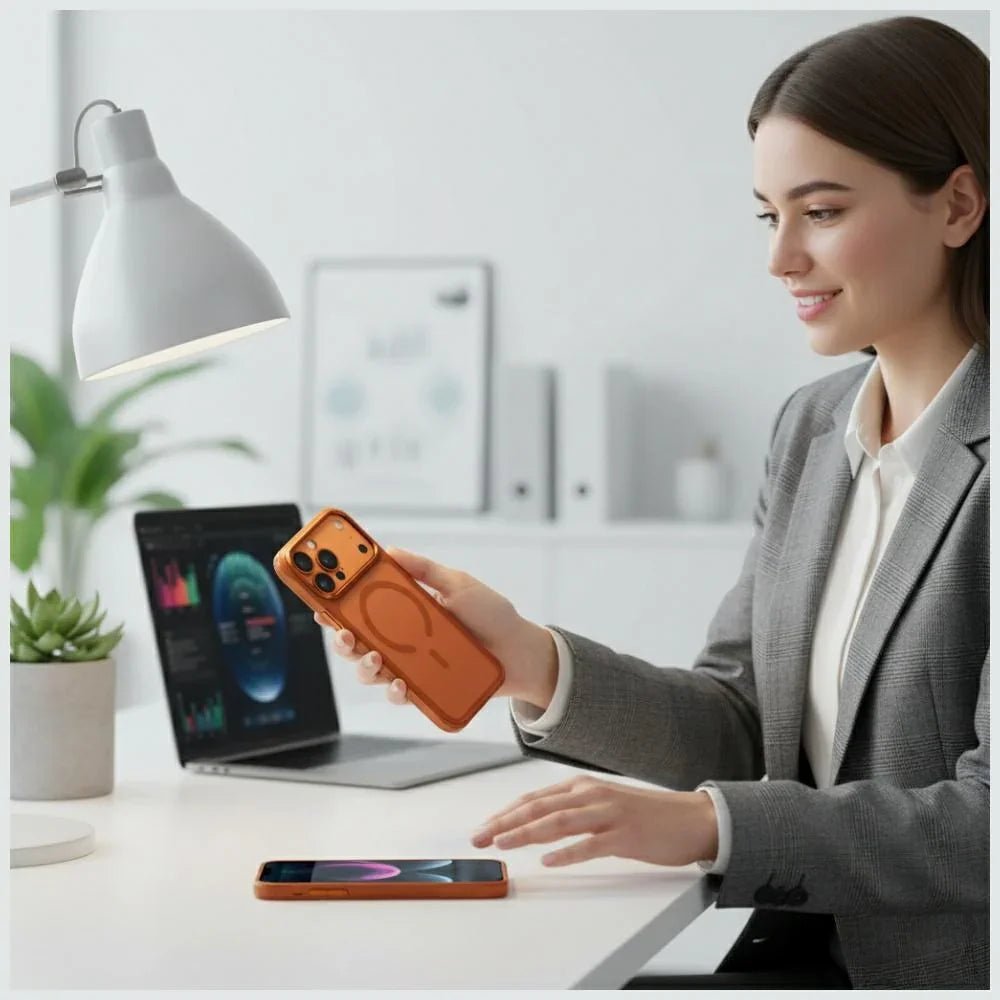 Uniq iPhone 17 Pro - Veren MagClick Charging - Σκληρή Θήκη με Πλαίσιο Σιλικόνης - Orange