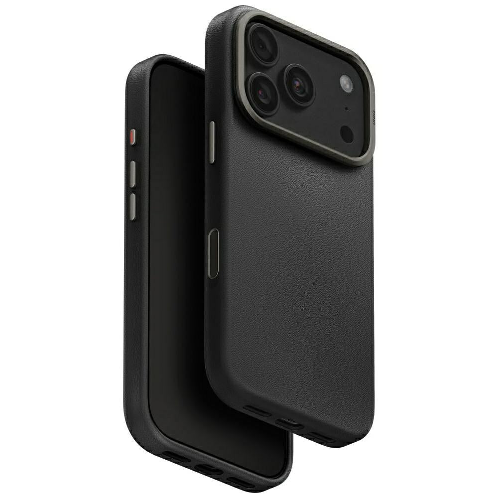 Uniq iPhone 18 Pro / iPhone 17 Pro - Σκληρή Θήκη με Επένδυση Συνθετικού Δέρματος MagSafe - Lyden MagClick - Black