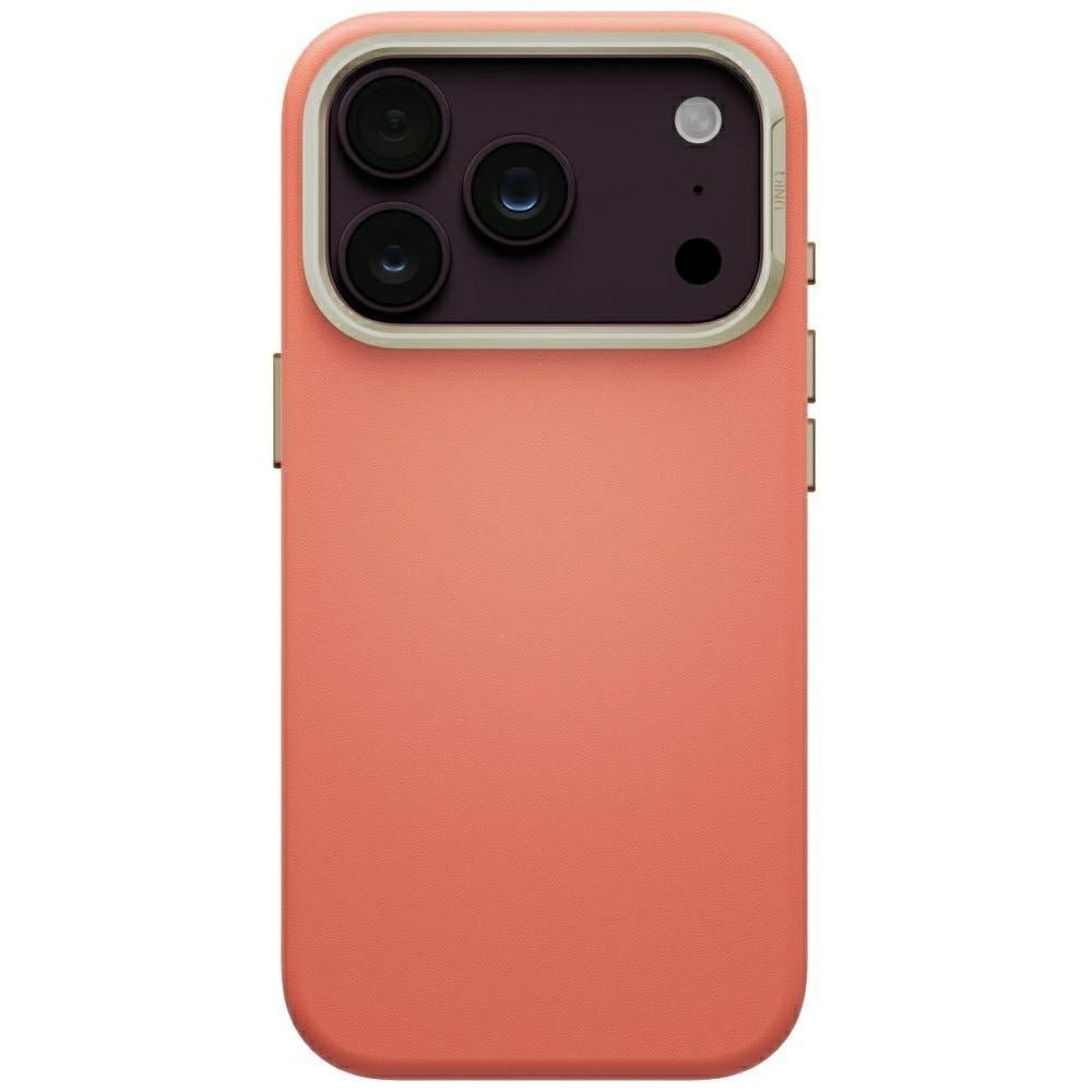 Uniq iPhone 18 Pro / iPhone 17 Pro - Σκληρή Θήκη με Επένδυση Συνθετικού Δέρματος MagSafe - Lyden MagClick - Terracotta