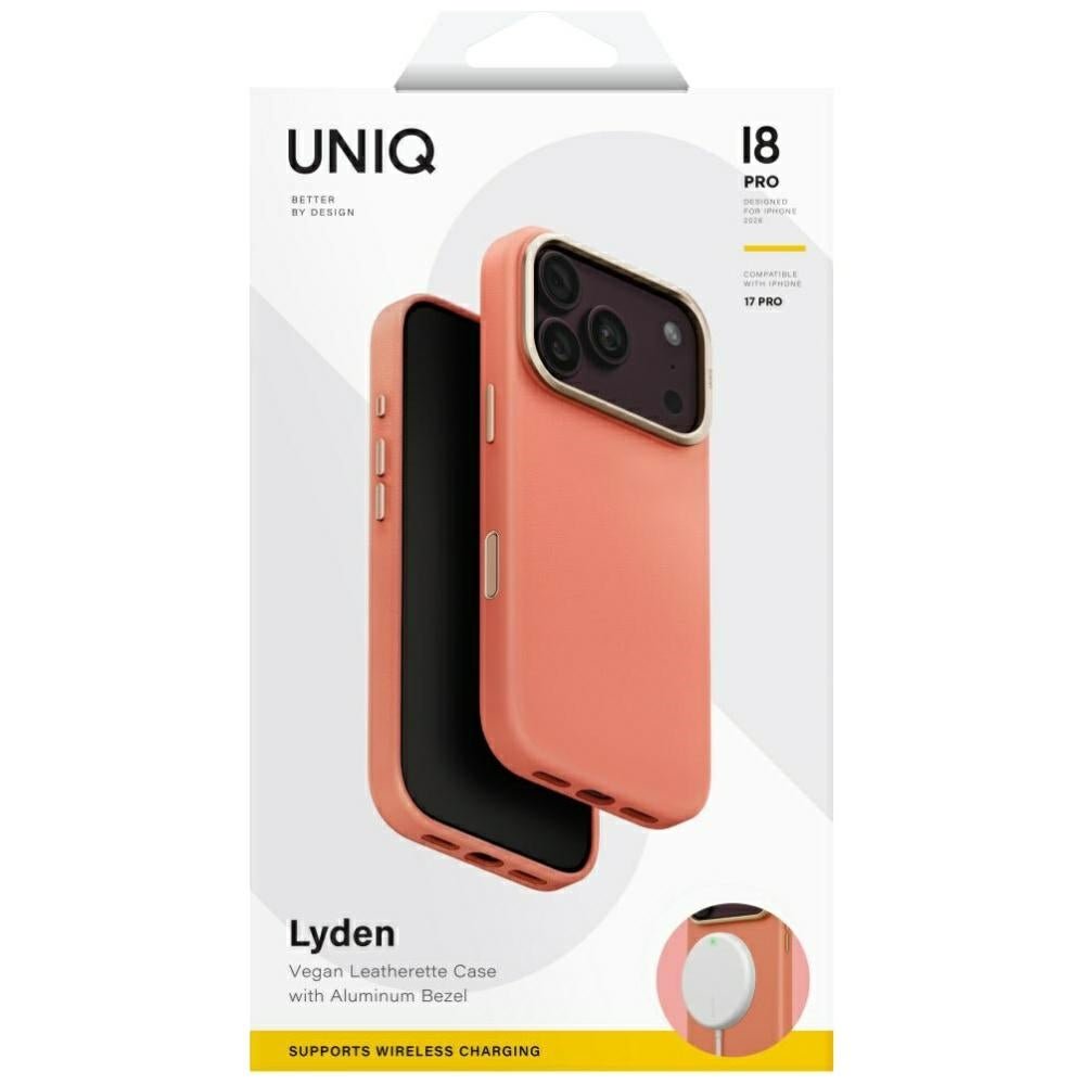 Uniq iPhone 18 Pro / iPhone 17 Pro - Σκληρή Θήκη με Επένδυση Συνθετικού Δέρματος MagSafe - Lyden MagClick - Terracotta