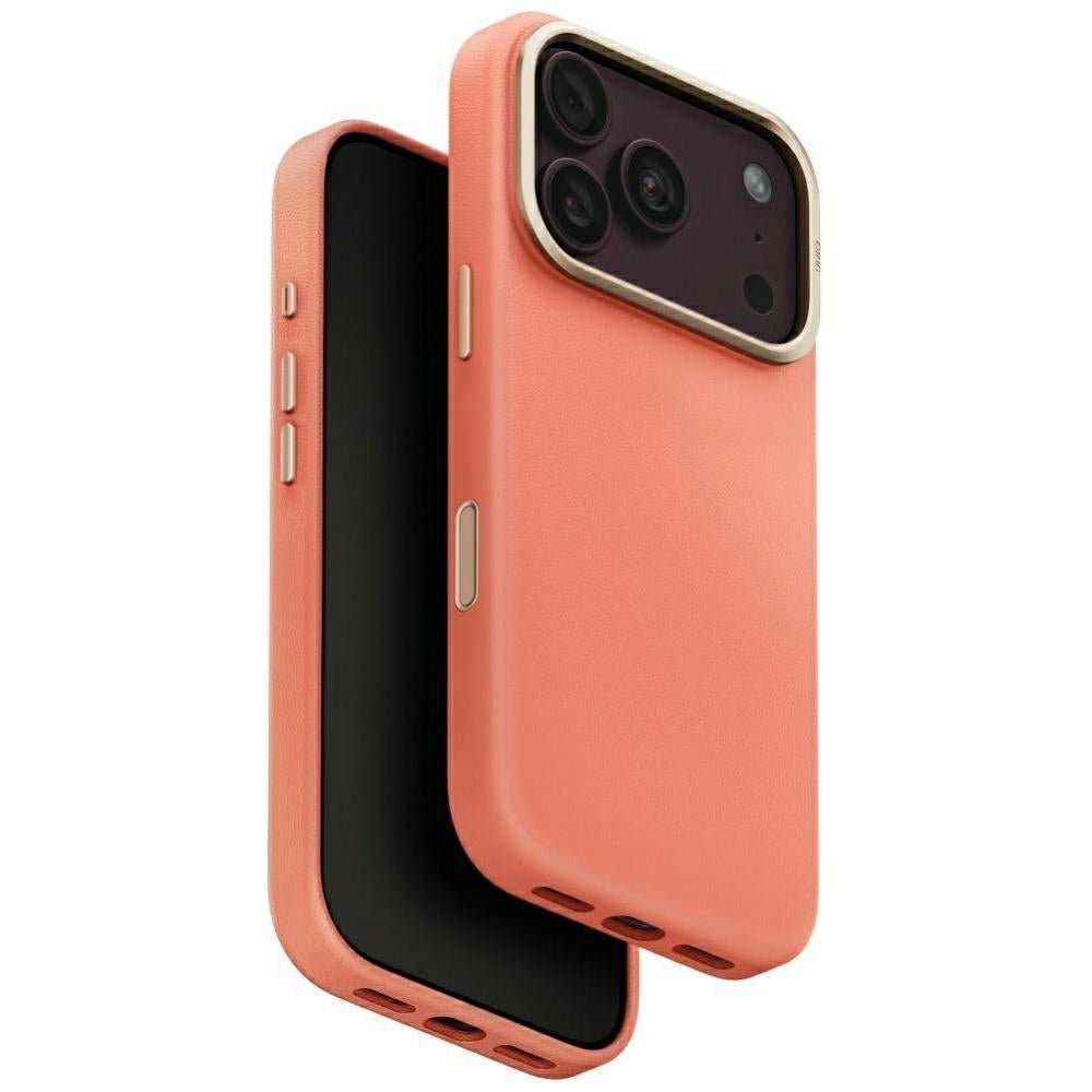 Uniq iPhone 18 Pro / iPhone 17 Pro - Σκληρή Θήκη με Επένδυση Συνθετικού Δέρματος MagSafe - Lyden MagClick - Terracotta