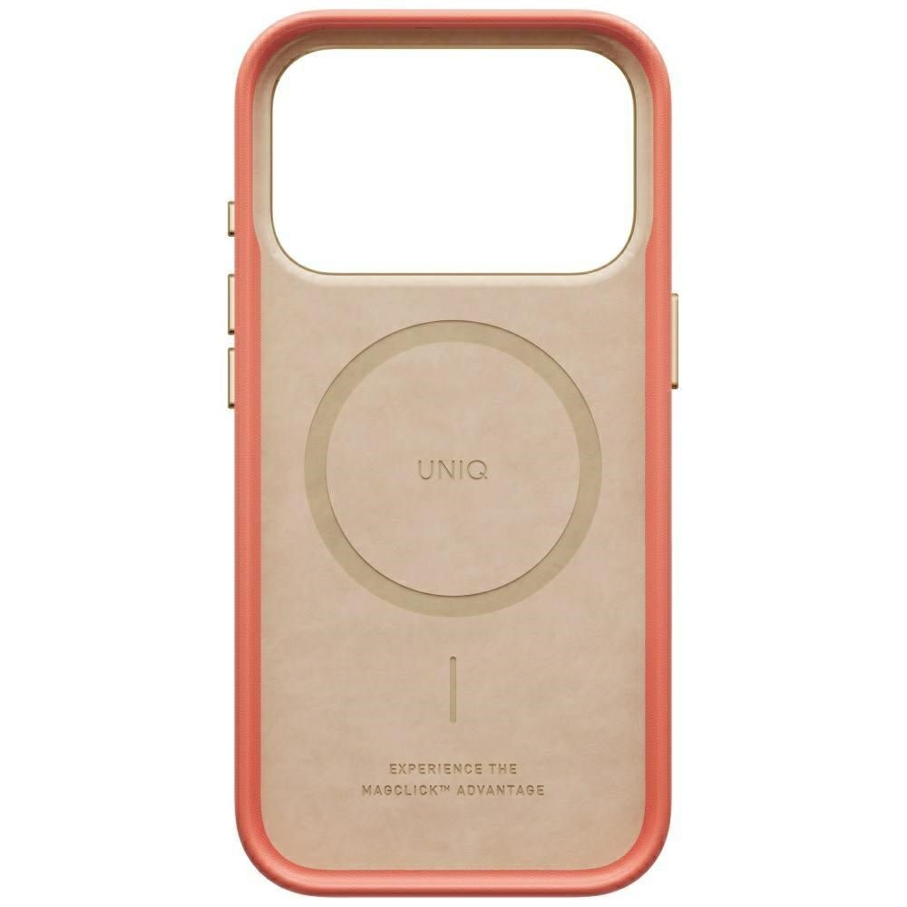Uniq iPhone 18 Pro / iPhone 17 Pro - Σκληρή Θήκη με Επένδυση Συνθετικού Δέρματος MagSafe - Lyden MagClick - Terracotta