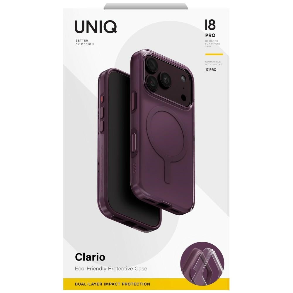 Uniq iPhone 18 Pro / iPhone 17 Pro - Σκληρή Θήκη με Πλαίσιο Σιλικόνης και MagSafe - Clario MagClick - Purple