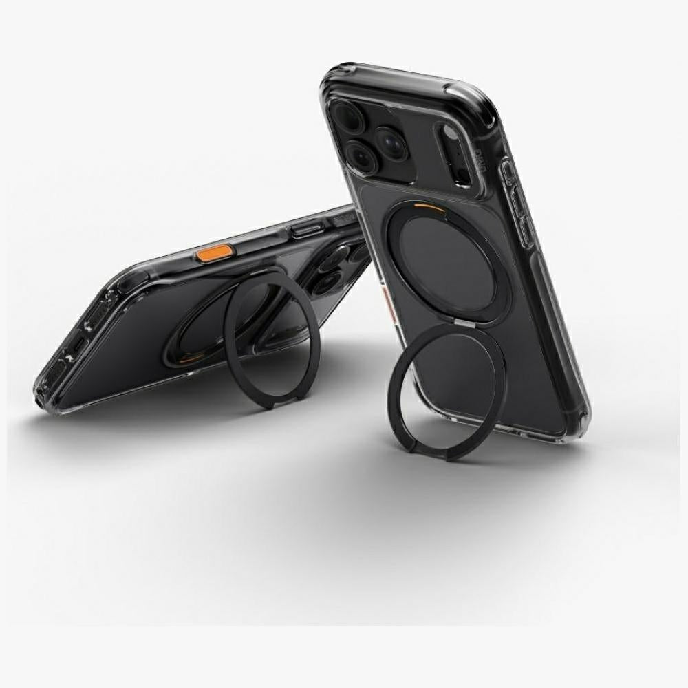 Uniq iPhone 18 Pro / iPhone 17 Pro - Σκληρή Θήκη με Πλαίσιο Σιλικόνης και Σταντ MagSafe - Swivix 360 Rotating Kickstand - Black