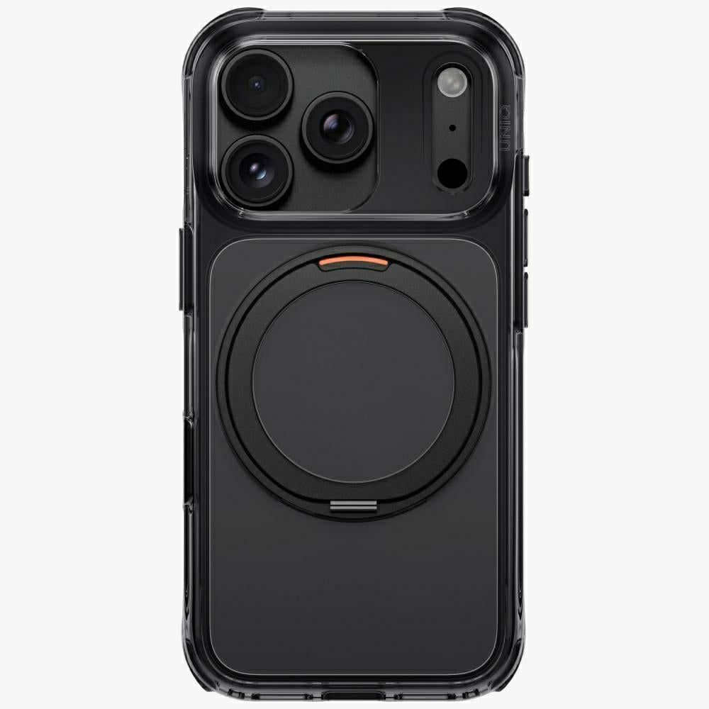 Uniq iPhone 18 Pro / iPhone 17 Pro - Σκληρή Θήκη με Πλαίσιο Σιλικόνης και Σταντ MagSafe - Swivix 360 Rotating Kickstand - Black