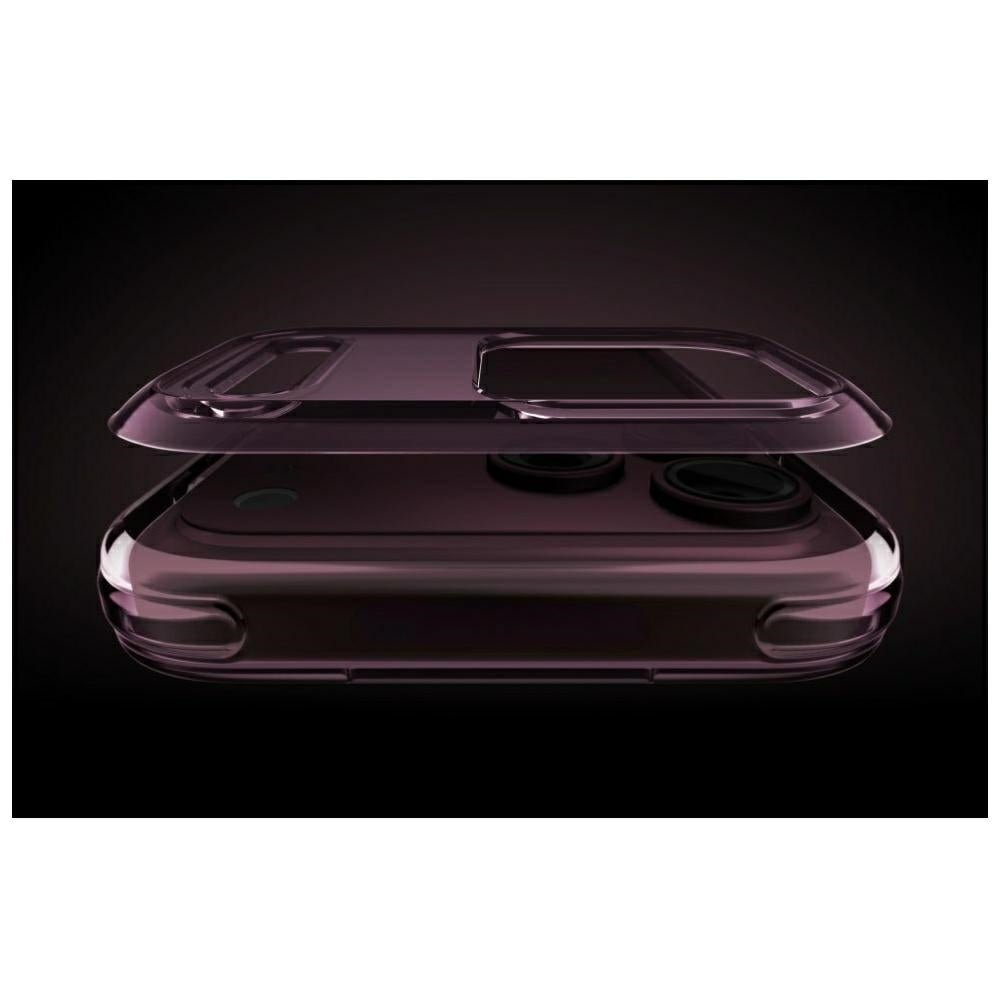 Uniq iPhone 18 Pro / iPhone 17 Pro - Σκληρή Θήκη με Πλαίσιο Σιλικόνης και Σταντ MagSafe - Swivix 360 Rotating Kickstand - Burgundy