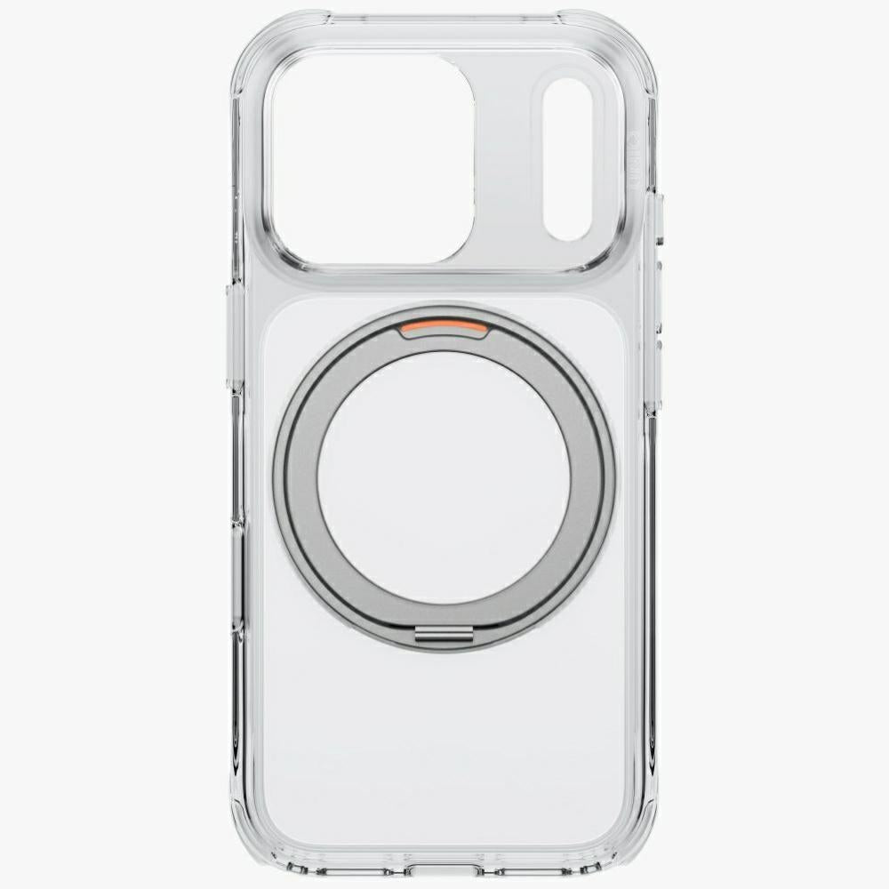 Uniq iPhone 18 Pro / iPhone 17 Pro - Σκληρή Θήκη με Πλαίσιο Σιλικόνης και Σταντ MagSafe - Swivix 360 Rotating Kickstand - Clear