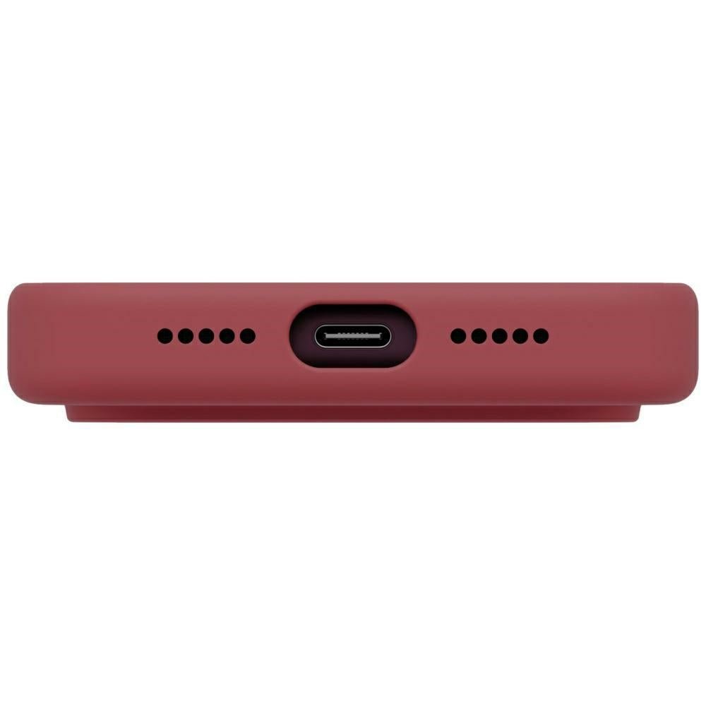 Uniq iPhone 18 Pro / iPhone 17 Pro - Θήκη Σιλικόνης MagSafe - Lino Magclick Charging - Cranberry Red