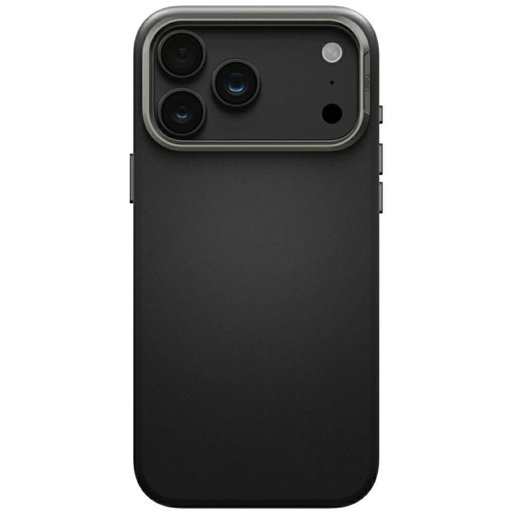 Uniq iPhone 18 Pro Max / iPhone 17 Pro Max - Σκληρή Θήκη με Επένδυση Συνθετικού Δέρματος MagSafe - Lyden MagClick - Black
