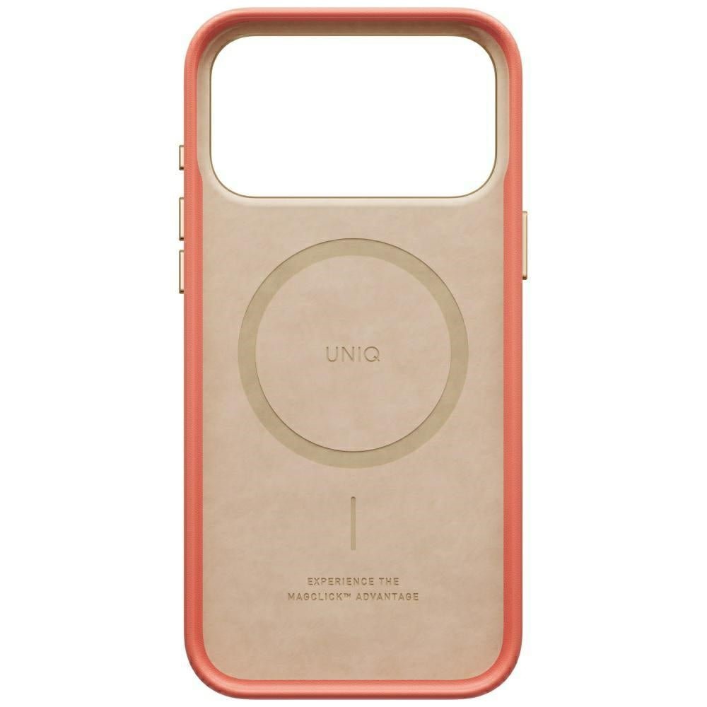 Uniq iPhone 18 Pro Max / iPhone 17 Pro Max - Σκληρή Θήκη με Επένδυση Συνθετικού Δέρματος MagSafe - Lyden MagClick - Terracotta