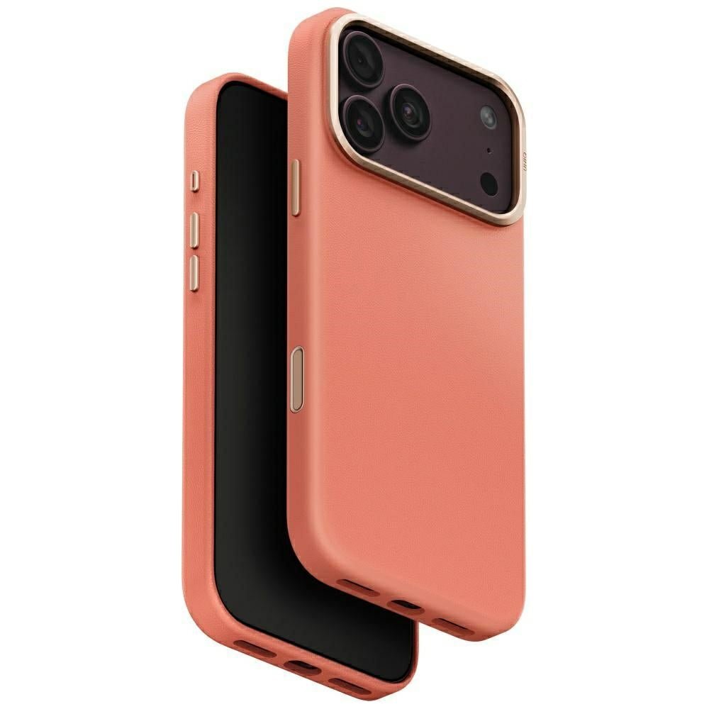 Uniq iPhone 18 Pro Max / iPhone 17 Pro Max - Σκληρή Θήκη με Επένδυση Συνθετικού Δέρματος MagSafe - Lyden MagClick - Terracotta