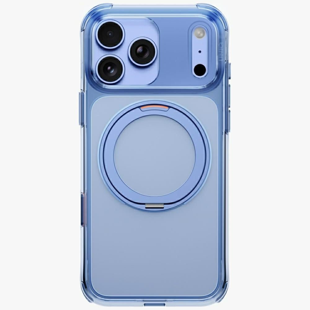 Uniq iPhone 18 Pro Max / iPhone 17 Pro Max - Σκληρή Θήκη με Πλαίσιο Σιλικόνης και Σταντ MagSafe - Swivix 360 Rotating Kickstand - Polar Blue