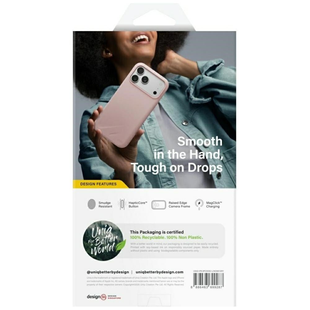 Uniq iPhone 18 Pro Max / iPhone 17 Pro Max - Θήκη Σιλικόνης MagSafe - Lino Magclick Charging - Pale Rose