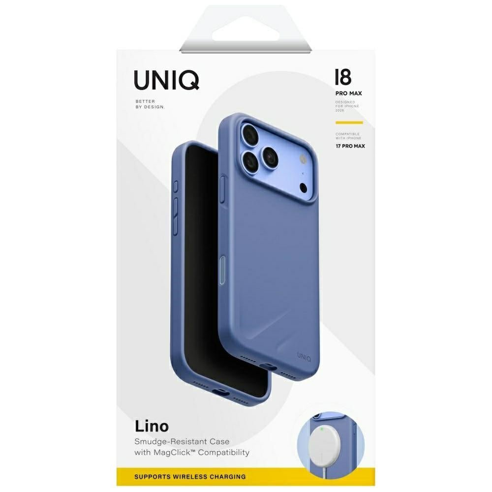 Uniq iPhone 18 Pro Max / iPhone 17 Pro Max - Θήκη Σιλικόνης MagSafe - Lino Magclick Charging - Pebble Blue