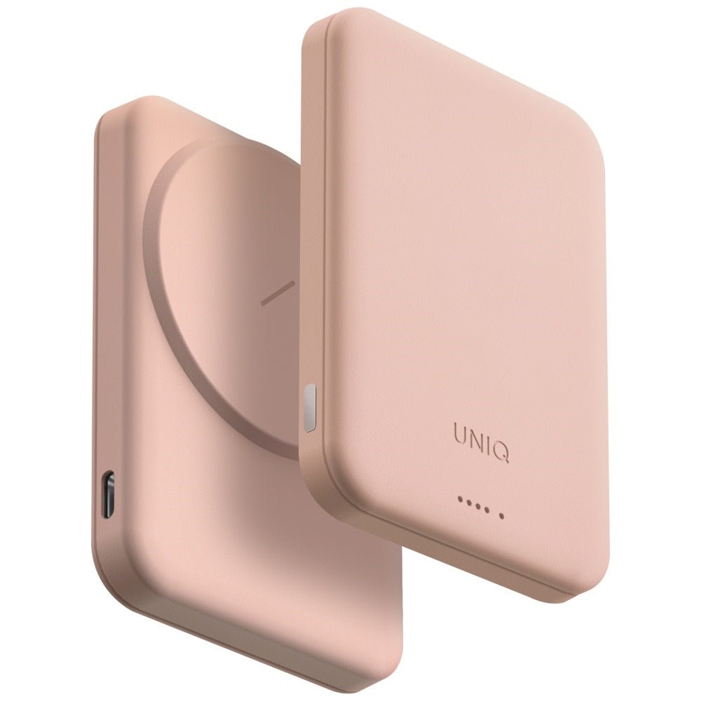 Uniq Lyden Lexa Magnetic - Ασύρματο MagSafe PowerBank Κινητού 5000mAh με Καλώδιο Type - C - Pink
