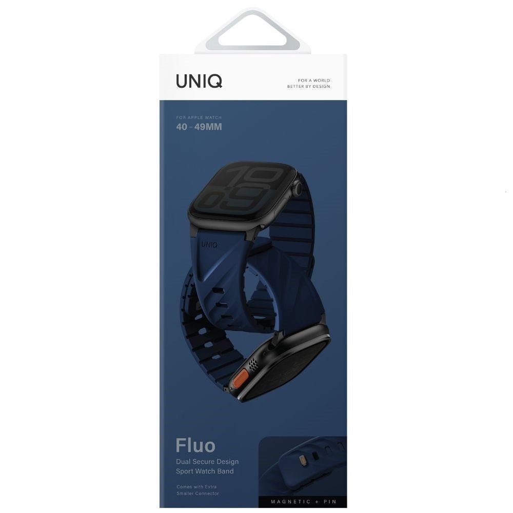 Uniq Μαγνητικό Λουράκι Apple Watch 4/5/6/7/8/9/10/11 - SE (1/2/3) - Ultra (1/2/3) – 40/41/42/44/45/46/49mm - Fluo - Blue