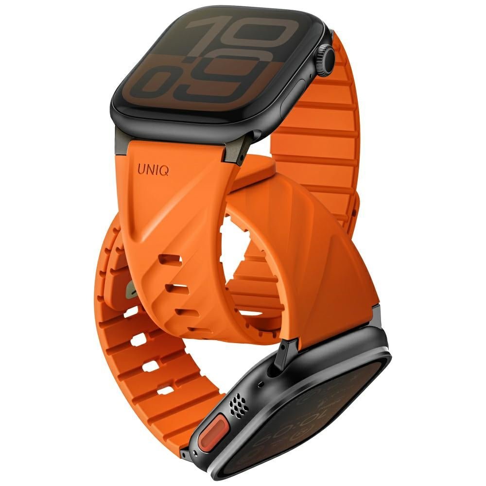 Uniq Μαγνητικό Λουράκι Apple Watch 4/5/6/7/8/9/10/11 - SE (1/2/3) - Ultra (1/2/3) – 40/41/42/44/45/46/49mm - Fluo - Orange