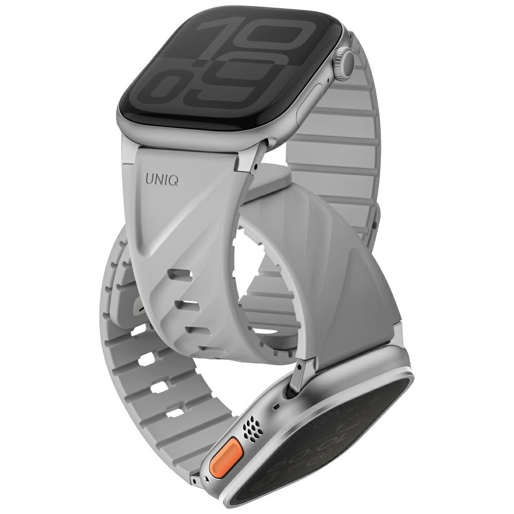 Uniq Μαγνητικό Λουράκι Apple Watch 7/8/9/10/11 - SE (1/2/3) - Ultra (1/2/3) – 40/41/42/44/45/46/49mm - Fluo - Grey