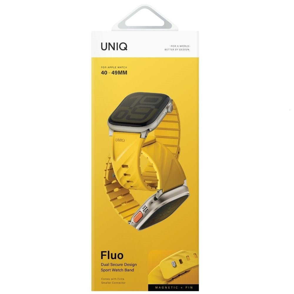 Uniq Μαγνητικό Λουράκι Apple Watch 7/8/9/10/11 - SE (1/2/3) - Ultra (1/2/3) – 40/41/42/44/45/46/49mm - Fluo - Yellow