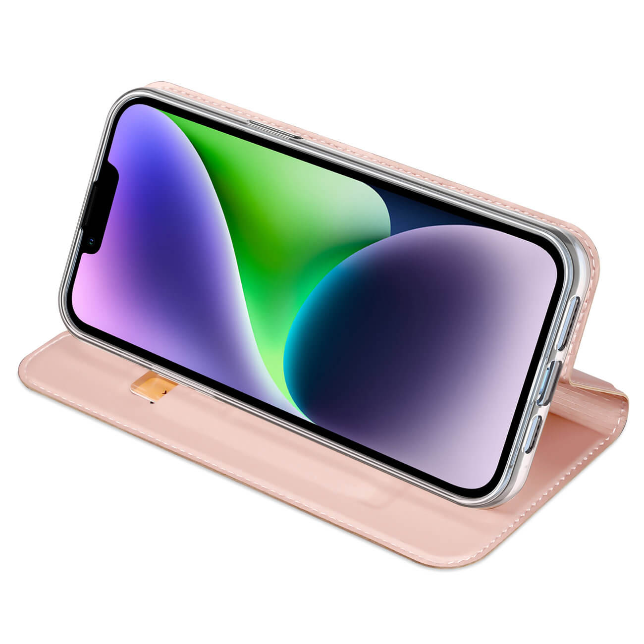 Dux Ducis iPhone 15 Flip Stand Case Θήκη Βιβλίο - Pink