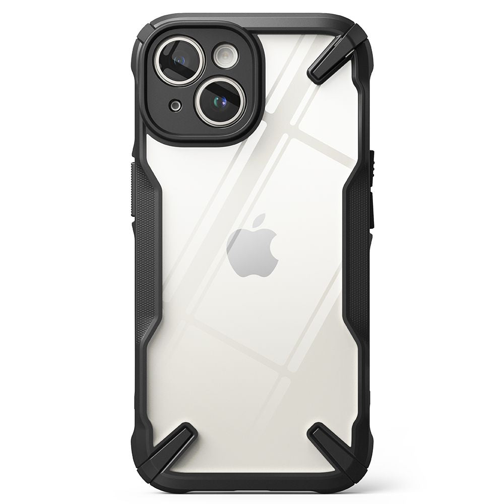Ringke iPhone 15 Fusion X Σκληρή Θήκη με Πλαίσιο Σιλικόνης - Black - Διάφανη