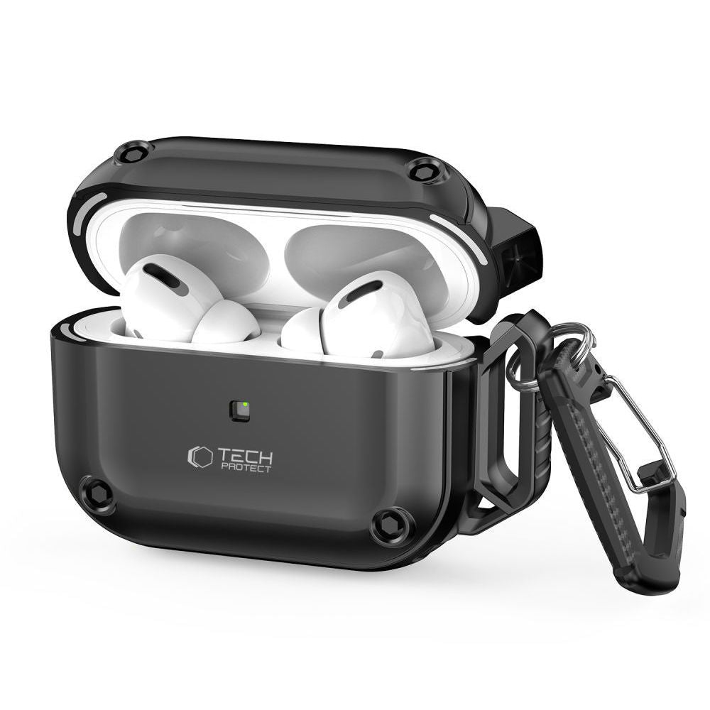 Tech - Protect AirPods Pro 1 / 2 Θήκη από Σκληρό Πλαστικό και Σιλικόνη - Rough Hook - Διάφανη
