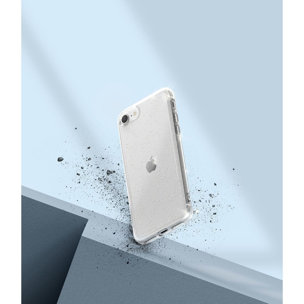 Ringke iPhone SE 2022 / SE 2020 / 7 / 8 Air Ultra - Thin TPU Case Λεπτή Θήκη Σιλικόνης - Glitter Clear