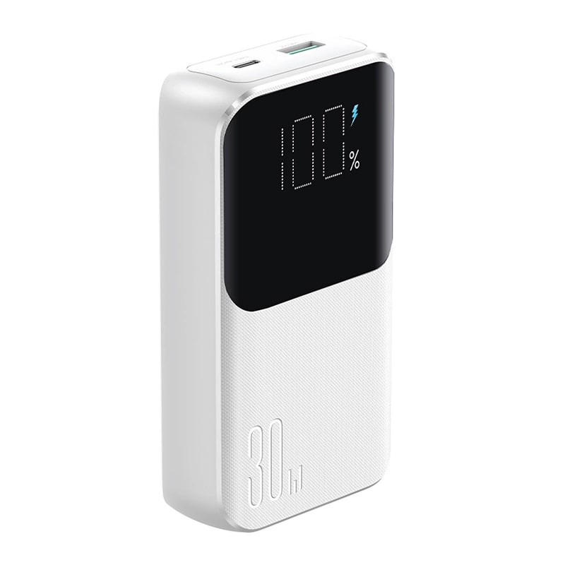 Joyroom JR - PBC06 Mini PowerBank 10000mAH 30W με Ενσωματωμένα Καλώδια Type - C / Lightning και 1 θύρα Type - C και 1 Θύρα USB - White