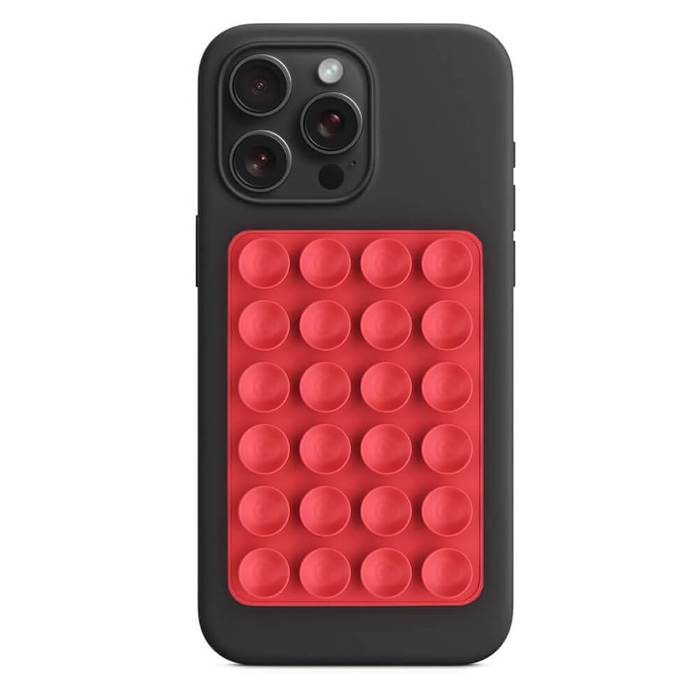 Techsuit Phone Holder Αξεσουάρ Στερέωσης Κινητού με Ενσωματωμένες Βεντούζες - Red