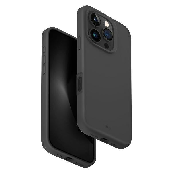 Uniq iPhone 16 Pro Max Lino Hue Magclick Θήκη Σιλικόνης με MagSafe - Charcoal Grey