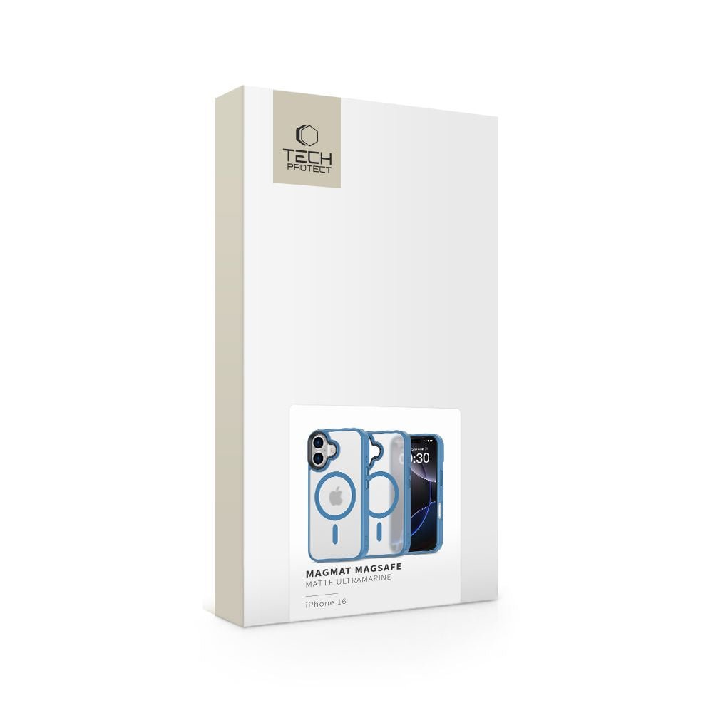 Tech - Protect iPhone 16 MagMat Σκληρή Θήκη με Πλαίσιο Σιλικόνης και MagSafe - Matte Ultramarine