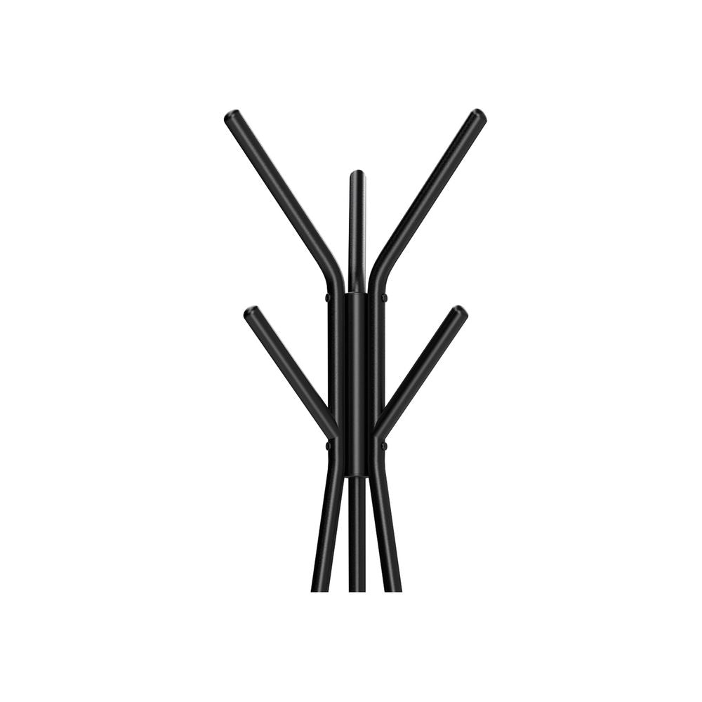 Vasagle Επιδαπέδια Μεταλλική Κρεμάστρα με 2 Ξύλινα Ράφια - 179 cm - Vintage Brown / Black - RCR16BXV1