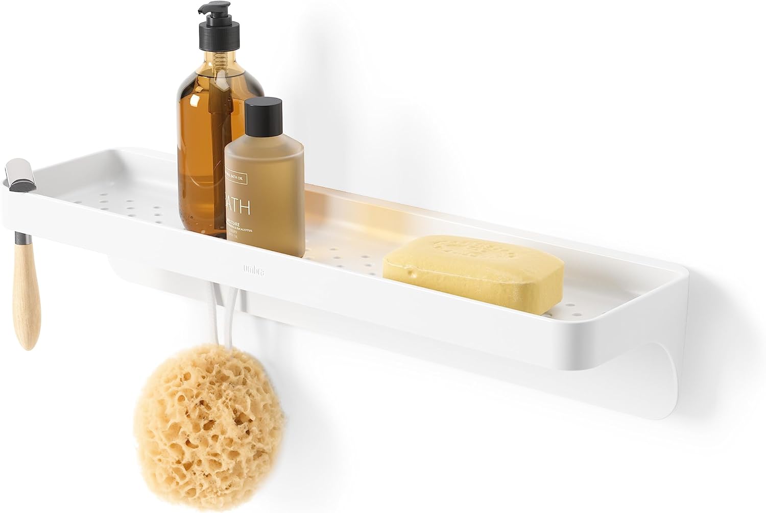 Umbra Flex Αυτοκόλλητο Επιτοίχιο Ράφι Ντουζιέρας - White