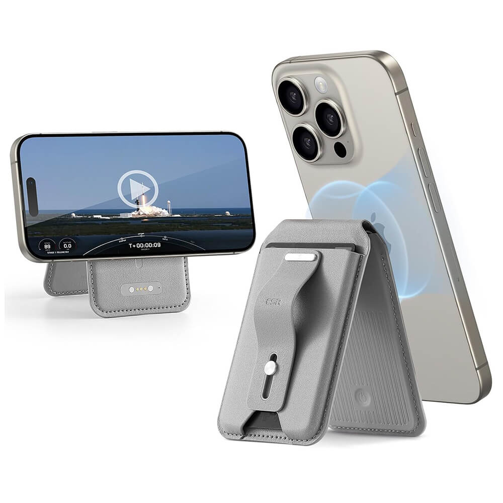 ESR HaloLock Findmy Wallet - Μαγνητική Bάση / Πορτοφόλι Tηλεφώνου για το Γραφείο - Natural Titanium